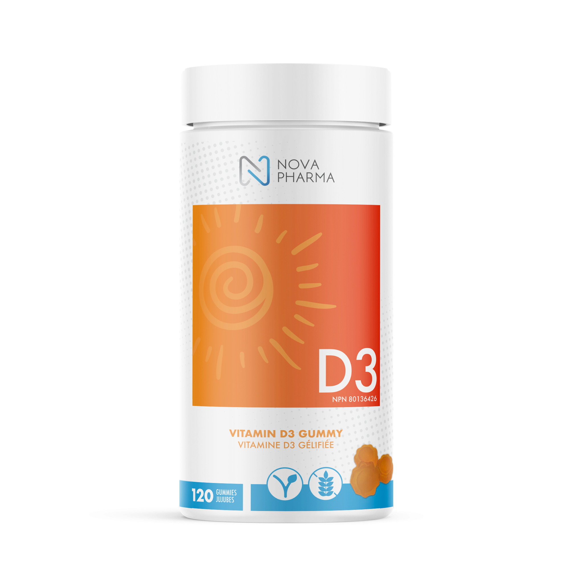 Nova Pharma - Vitamine D3 - 120 jujubes